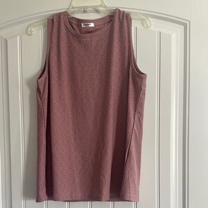 Zeagoo Pink Crew Neck Sleeveless Tank Top